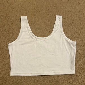 white crop top
